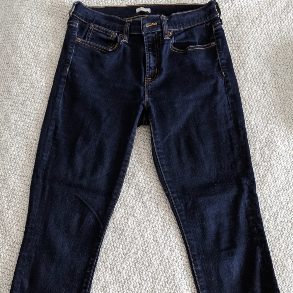 J Crew Dark Wash Ankle Length Skinny Jeans